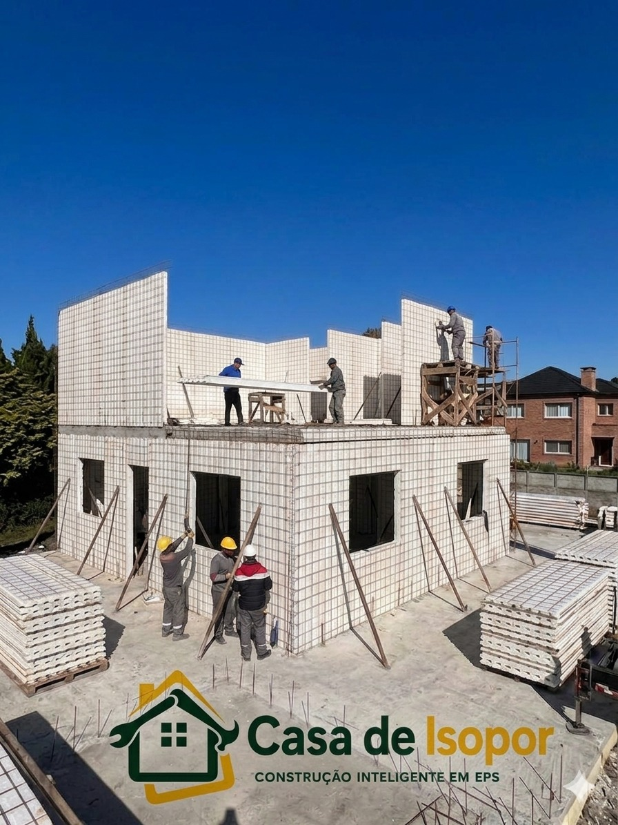 Obra em EPS Casa de Isopor Curitiba 6